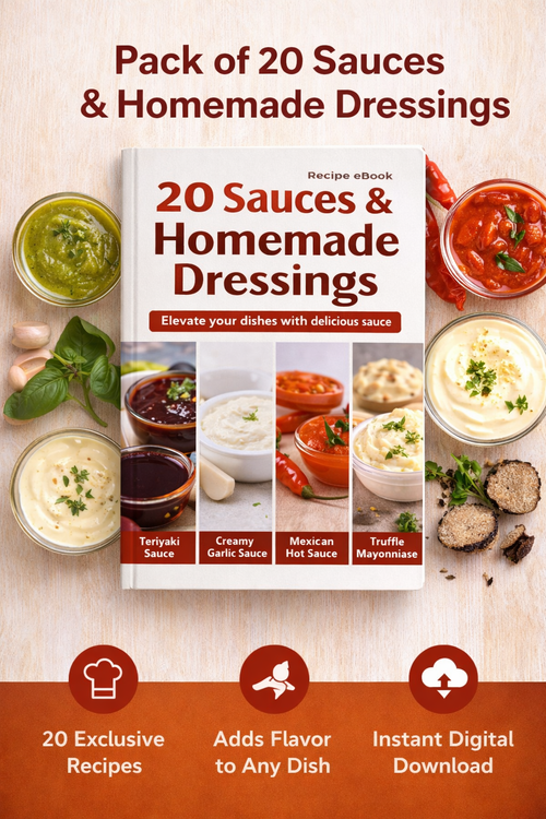 Pack of 20 Homemade Sauces and Dressings